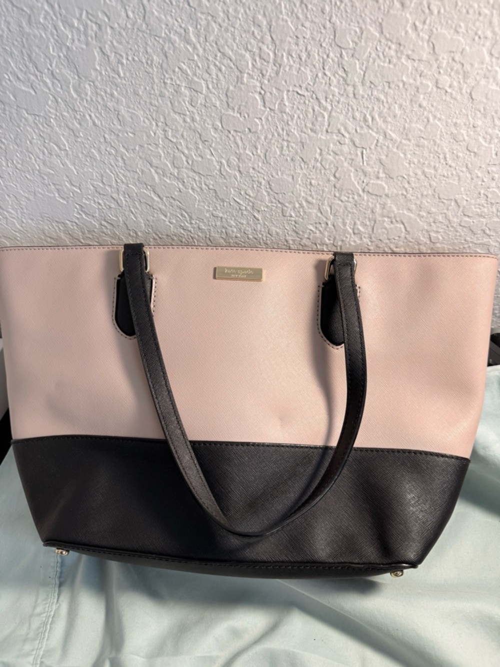 kate spade Blush Pink and Black Two-Tone Tote
